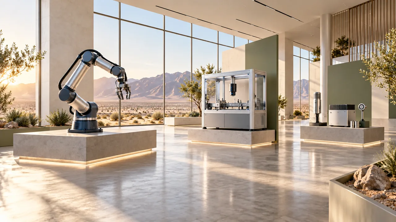 Concept showroom for robotics, visual inspection and acoustic technology